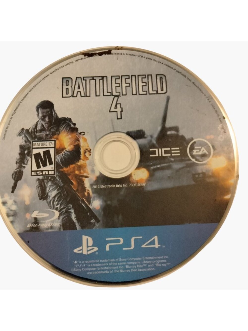 Battlefield 4 PS4 Game Disc Mature 17 EA DICE Bluray